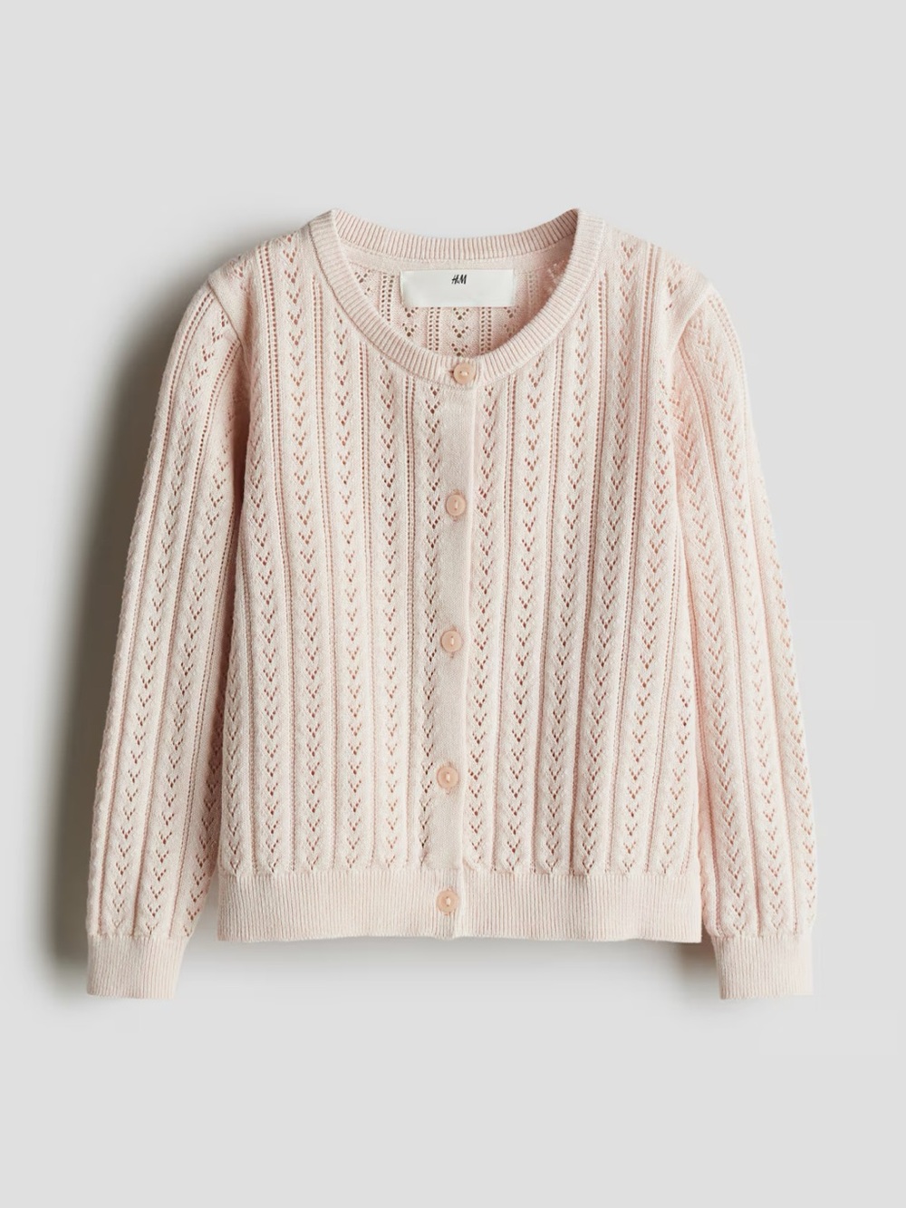 Pointelle-Knit Cotton Cardigan